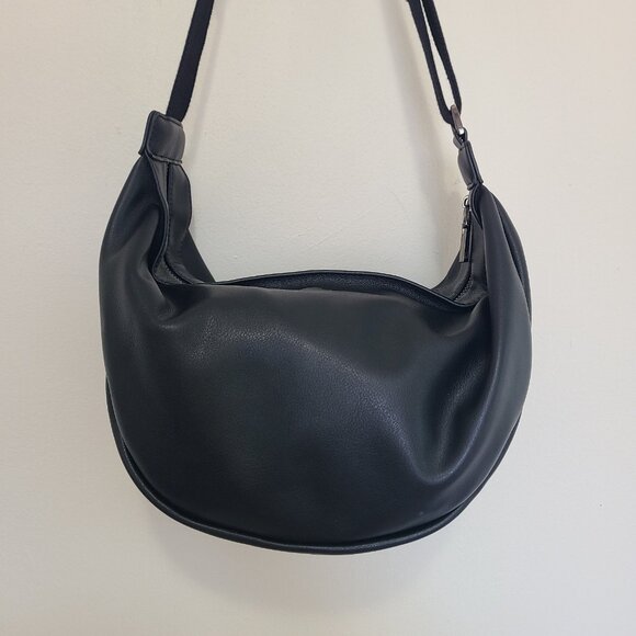 Carla Rockmore Hobo Bag Black Handbag Purse Vegan Leather - Picture 2 of 12
